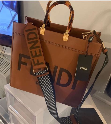 handbag strap fendi|fendi sunshine shopper with strap.